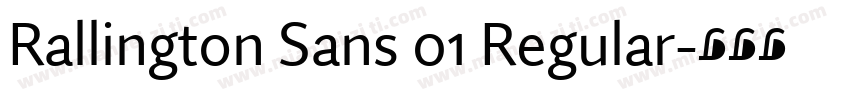 Rallington Sans 01 Regular字体转换